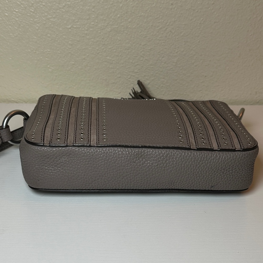 Michael Kors Brooklyn cinder gray Crossbody Bag with Tassel - Picture 8 of 13